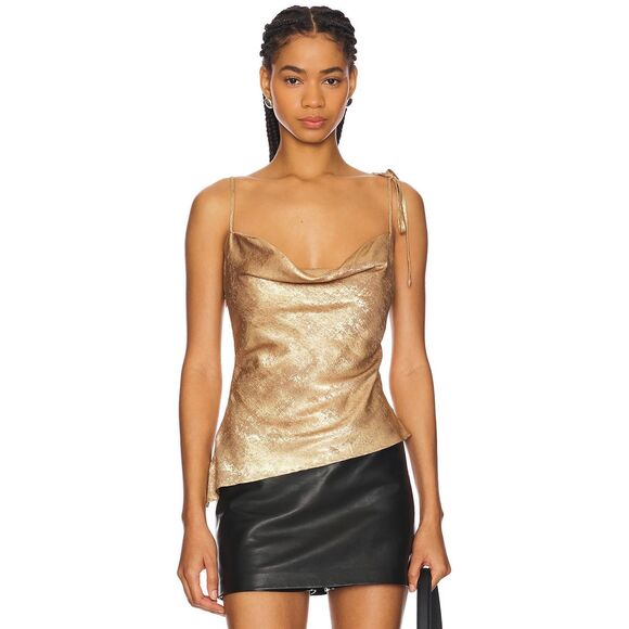 Revolve Superdown Paz Tank Top in Gold Size M - Picture 1 of 11